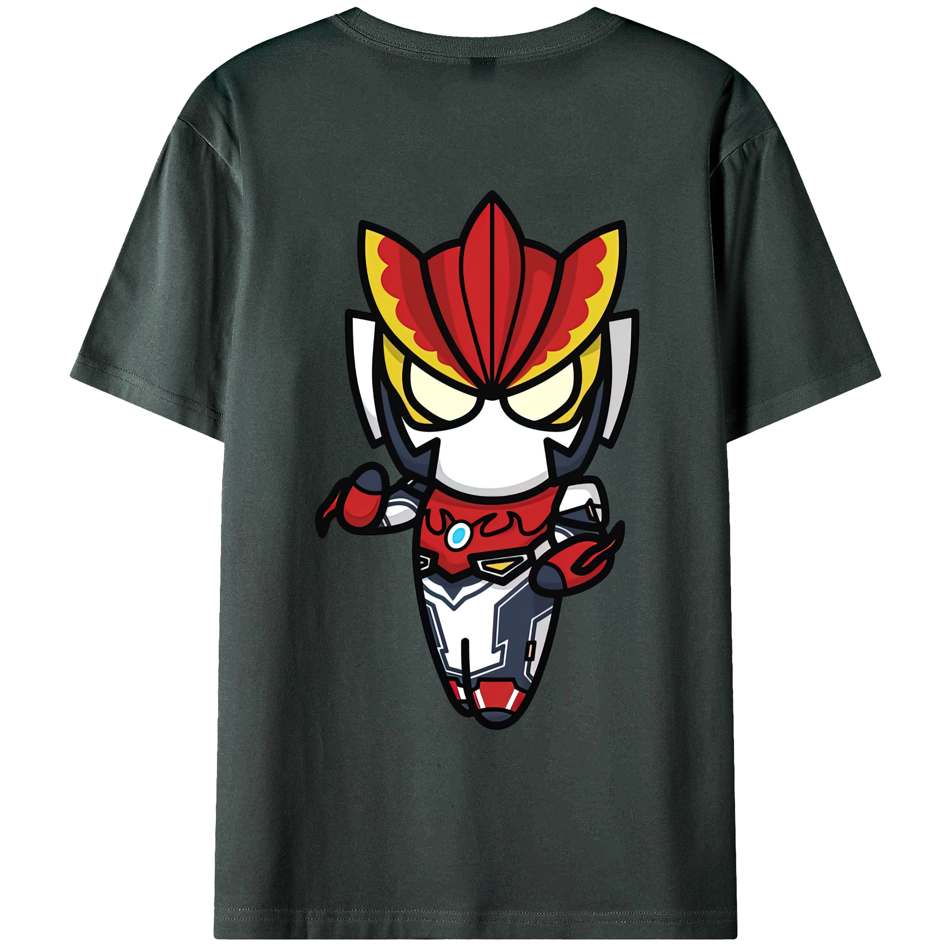 （画像用） ウルトラマン Ultraman 綿100％ メンズ半袖Tシャツ（バックプリント） 通気性